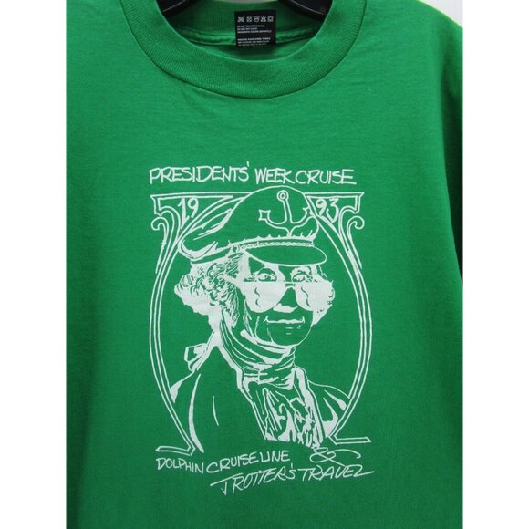 VINTAGE Shirt XL Dolphin Cruise Line Presidents Week Cruise Best 90s - Picture 2 of 9